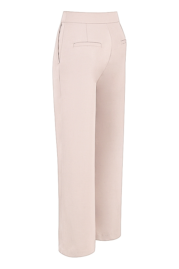 beige hose mit lockerem schnitt
